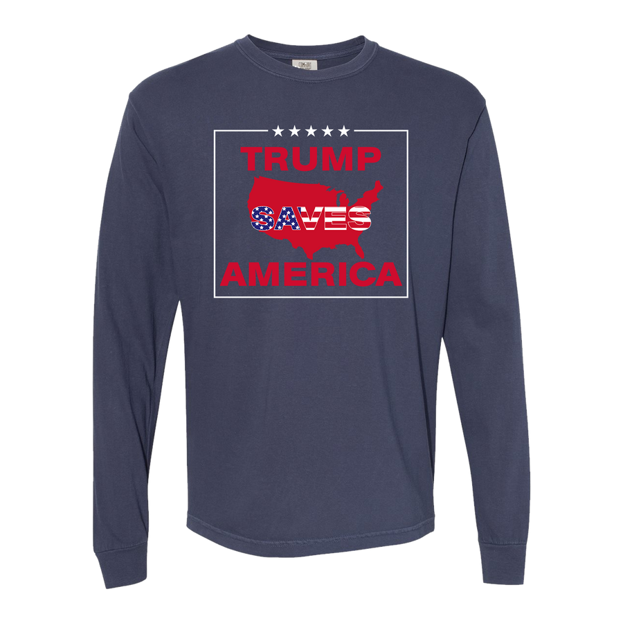 Trump Saves America T- (Short Sleeve & Long Sleeve)