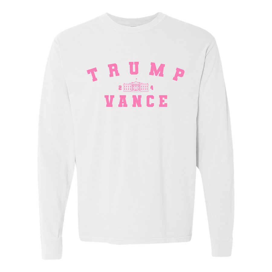 Varsity Trump Shirt (Short & Long Sleeve White