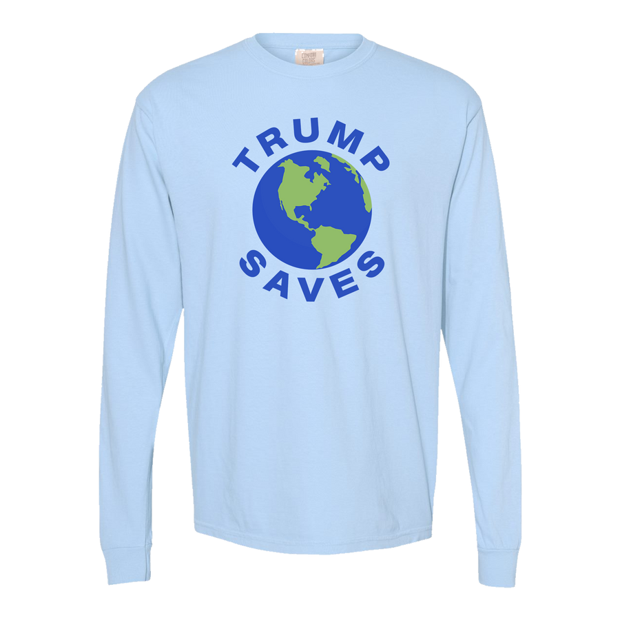 Trump Saves the World Shirt (Short & Long Sleeve Hydrangea)